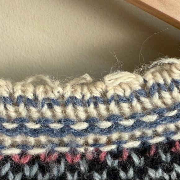 Fair Isle Handknitted New Wool Cardigan Made In Denmark Stofos - Picture 7 of 11